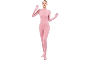 UINASH Long Sleeve Unitard Mock Turtleneck Full Body Spandex Footed Bodysuit Costume Jumpsuit Adult Unisex