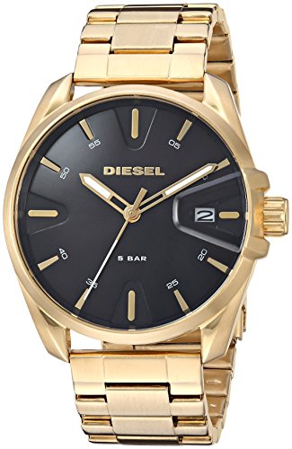 Reloj Diesel MS9 de tres manecillas para hombre, tamaño de la caja 44 mm, reloj de acero inoxidable