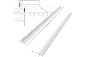 GASHELL Silicone Stove Gap Covers(2 Pack), Heat Resistant Stove counter gap cover (21 Inches, White)
