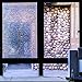 DekorFix 3D Privacy Window Film Waterproof Static Cling Films Hot Control Vinyl Decorative Film for Glass Anti-UV Window Sticker for Home Kitchen and Living Room 17.7