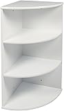 White Gloss Wall Hung Corner Bathroom Cabinet with Single ...