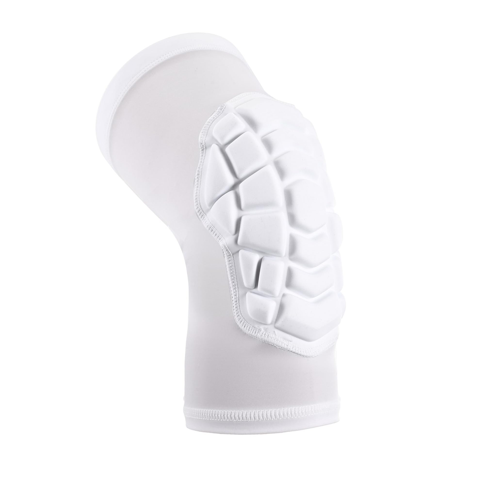 Photo 1 of KRIYNAA Basketball knee pads, compression leg covers for teenagers and adults, wrestling knee pads, football volleyball, pickleball, weightlifting knee pads (1 white short knee pad, Large)