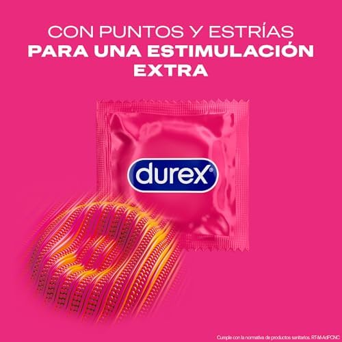 Preservativos Dame Placer, Con Puntos y Estrías, Extra Lubricados,Forma Easy-On, 96 condones