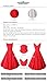 Anni Coco Women's 1950s Audrey Hepburn Lace Crochet Vintage Evening Dress Red Medium