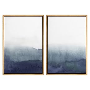 SIGNWIN Framed Wall Art Print Set Dark and...