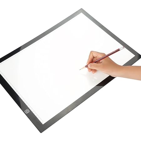 Greensen Leuchttisch A3 LED Leuchtkasten mit USB Kabel Ultradünner Einstellbare Helligkeit für Künstler, Kopieren, Zeichnen, 