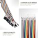 120pcs Multicolored Dupont Wire 40pin Male to Female, 40pin Male to Male, 40pin Female to Female for Breadboard/Arduino Based/DIY/Robot Ribbon Cables Ki
