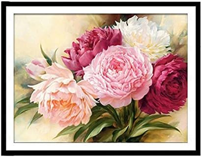 Usdepant DIY 5D Diamond Painting Embroidery Peony Flower Cross Stitch for Home Bedroom Decor