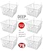 Only Garment Racks Deep Wire Storage Baskets For Gridwall, Slatwall and Pegboard - White Finish - Dimensions: 12