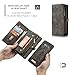 Galaxy S8 Plus Wallet Case,AKHVRS Handmade Premium Cowhide Leather Wallet Case,Zipper Wallet Case [Magnetic Closure]Detachable Magnetic Case & Card Slots for Samsung Galaxy S8 Plus - Black