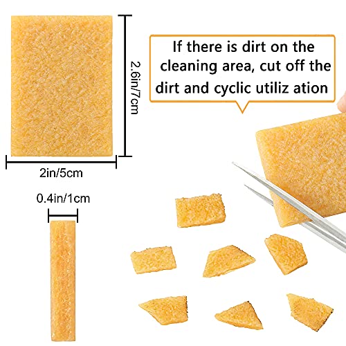 9 Pieces Rubber Cement Eraser, Glue Residue Pick-Up Eraser, 2 x 2.8 x 0.4inch Cleaning Tool for Removing Adhesive Residues from Paper Plastic Skateboard