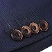 Pishon Men's Slim Fit Suits Casual One Button Flap Pockets Solid Blazer Jacket Business Daily Blazer, Dark Blue, Small