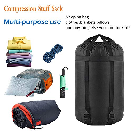 HOOMBOOM Compression Stuff Sack, 2-Pack 46L Waterproof Sleeping Bags Storage Stuff Sack Organizer, Great for Backpacking and Camping - Thumbnail 2