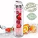 SimpleHH 27oz Tritan Fruit Infuser Water Bottle w/ Included Phone Ring Stand, Pink