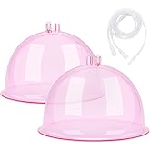 weiwei Buttock Vacuum Therapy Cups L Butt Shape Suction Cups 180ml Vacuum Cupping Machine Accessories with Y Type Hose for Buttock Lift,Body Massage (Pink-1 Pair)