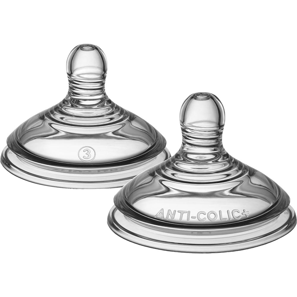 Tommee Tippee Advanced Anti-Colic Teats, Variable Flow, Baby Feeding, BPA Free, Pack of 2