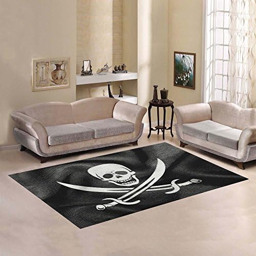 Love Nature Sweet Home Modern Collection Custom the flag of Pirates Area Rug 5'x3'3'' Indoor Soft Carpet