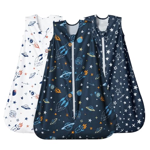 david kids 3 Pack Fleece Baby Sleep Sack Wearable Blankets