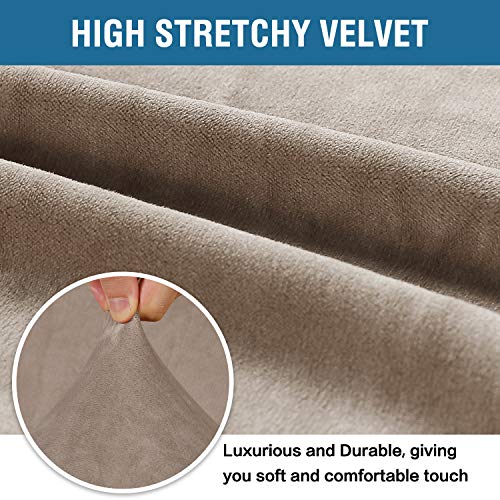 H.VERSAILTEX Stretch Velvet Armchair Cover Couch Covers 1 Cushion Chair