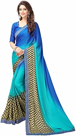 White World Embroidered multi colored Georgette saree for women's Latest design party wear wedding and casual