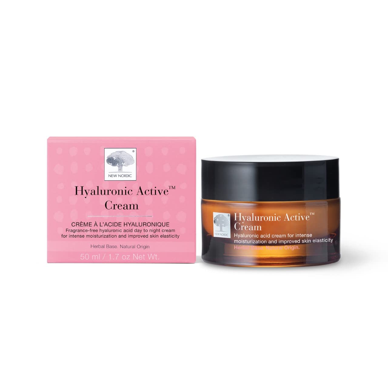 New Nordic Hyaluronic Active Cream with Hyaluronic Acid & Shea Butter - Improve Skin Elasticity & Reduce Visibility of Wrinkles - Odour Free - 50 ml