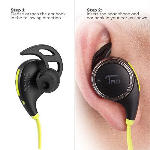 image for TaoTronics Bluetooth Headphones Wireless Earbuds Sports In Ear Sweatpr