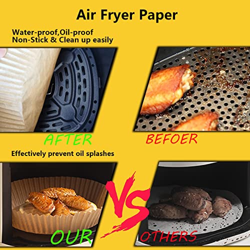Air Fryer Disposable Paper Liner50Pcs6.5 inch Air Fryer Baking Paper