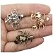 300pcs Mixed 3 Colors Metal Pinch Clip Clasp Bail Finish Necklace Clasps, Claw Bail for Necklace (M148)