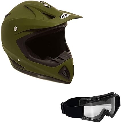 green dirt bike helmet