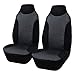 AULLY PARK Car Seat Cover Universal Fit Leatherette Bucket Auto Seat Covers 2 Set Black