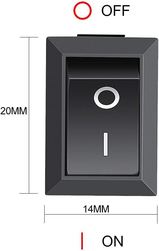 Firlar 5Pcs 2 Pin Snap-in On/Off Position Snap Boat Rocker Switch 12V/110V/250V OT8G: Industrial & Scientific