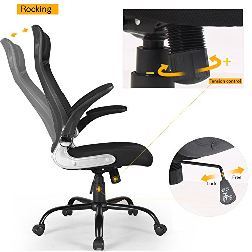 BERLMAN Ergonomic High Back Mesh Office Chair with Adjustable Armrest