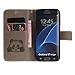 Galaxy S7 Edge Case,Galaxy S7 Edge Wallet Case,MT Mall(TM)[Hand Strap]Premium PU Leather Case Magnetic Hybrid Flip Wallet Purse Case[Built in Credit Card Slots] Panda