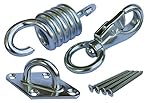 Hammock Chair Ultimate Hanging Kit - Stainless Steel 500 LB Capacity Hammock Spring, Swivel Hook, and Ceiling Hammock Mount (with 4 stainless mounting screws)