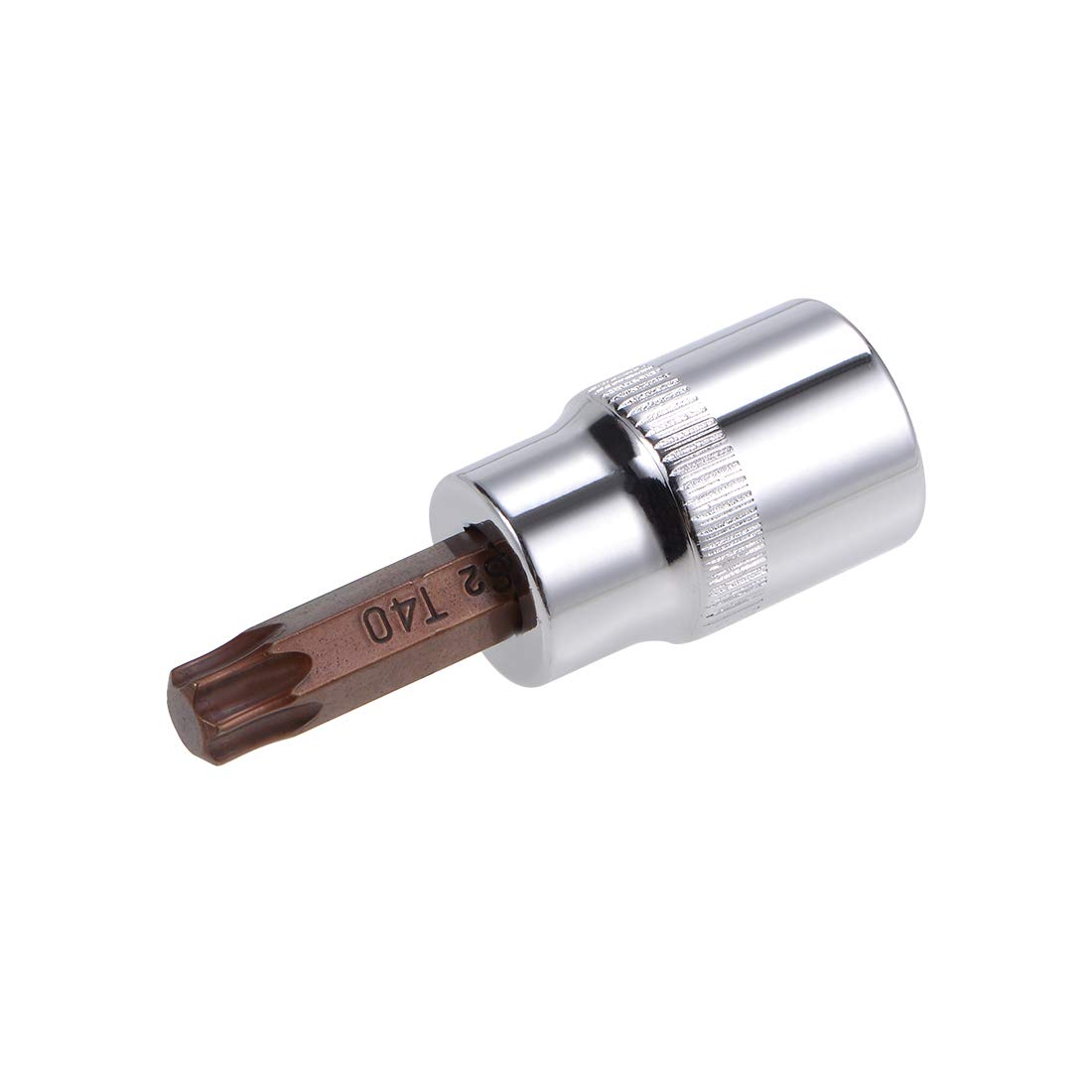 sourcing map 3/8" Drive x T40 Torx Bit Socket, S2 Steel Bits CR-V Sockets 38mm Length Use with Ratchet Wrench, Slide Bar, Extension Rod
