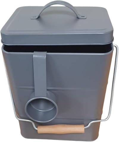 Easy Shopping 5L Metal Container Box With Lid and Spoon Food Storage Tin