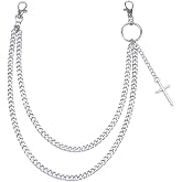 Gothic Pants Chain - Double-Layer Punk Hip Hop Waist Keychain Accessory for Jeans, Wallets, and Streetwear Women Men
