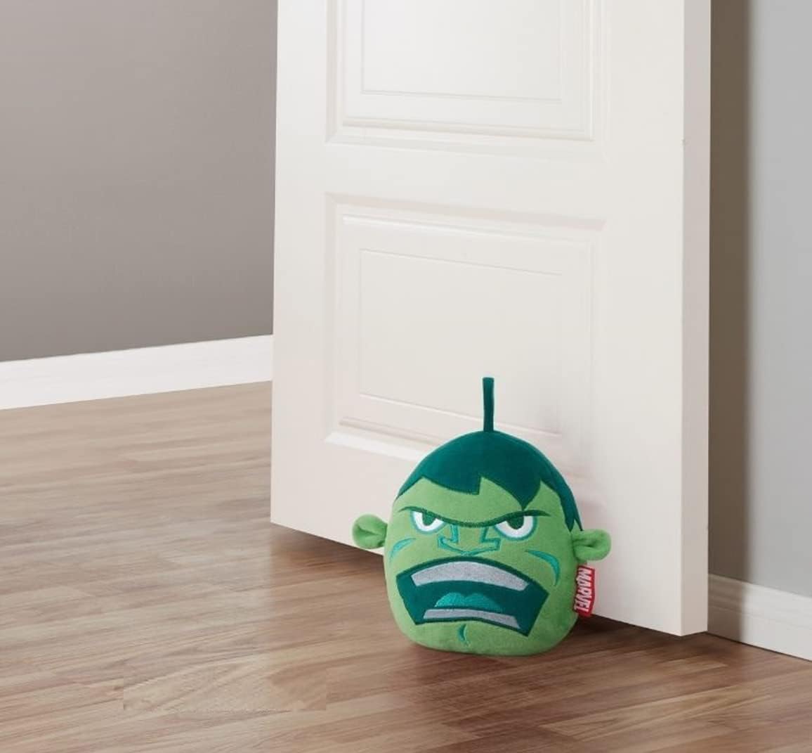 Draft Stoppers - Hulk Door Stopper - Official Marvel Product - Egg Head Shaped Fully Functional Home Accent Weighted Cuddly Pillow Like Plush Door Stopper - Book End Wall Protector (Hulk)