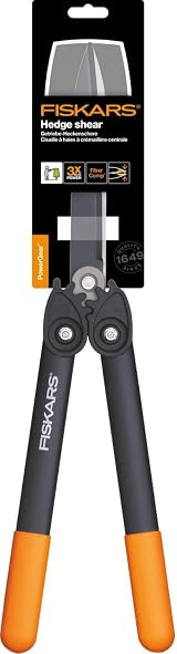 Fiskars PowerGear II Hedge Shear 57cm, Stainless Steel Blades, Black/Orange view 6