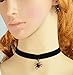 Amelery Halloween Costumes Women Choker Necklace Black Velvet Spider Ruby Pendant Costume Earrings Jewelry Set Decor Girls