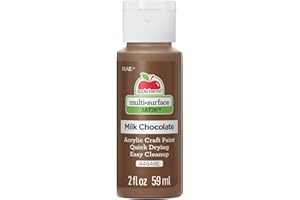 Apple Barrel Multi Surface Acrylic Paint, 44848E, 2 Fl Oz (Pack of 1), Milk Chocolate-Pack of 1