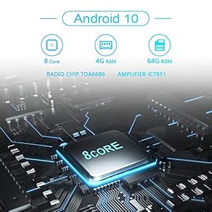 Autoradio per Fiat Linea Punto 2012-2015 Android 11 Octa Core 4G RAM 64G ROM Schermo IPS da 6,2''Doppio Din In Dash… - immagine 5