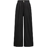 SweatyRocks Girl's Elastic High Waist Wide Leg Pants Loose Long Trousers