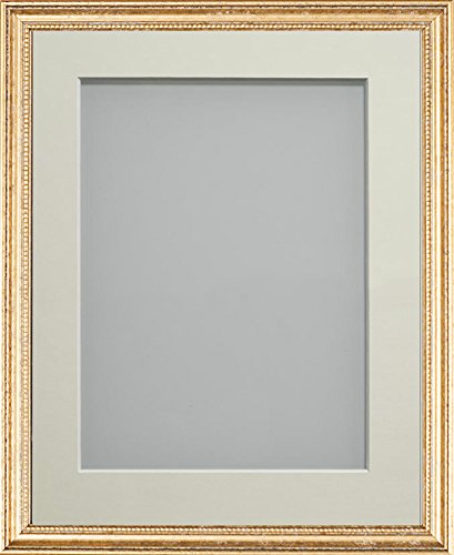 Frame Company Beatrice Range Gold Ornate Wooden Picture Frame With Ivory Mount, 6x4 for 5x3 *Choice of Mount Colours and Sizes* Fitted with Real Glass