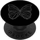Gray Black Butterfly PopSockets Adhesive PopGrip