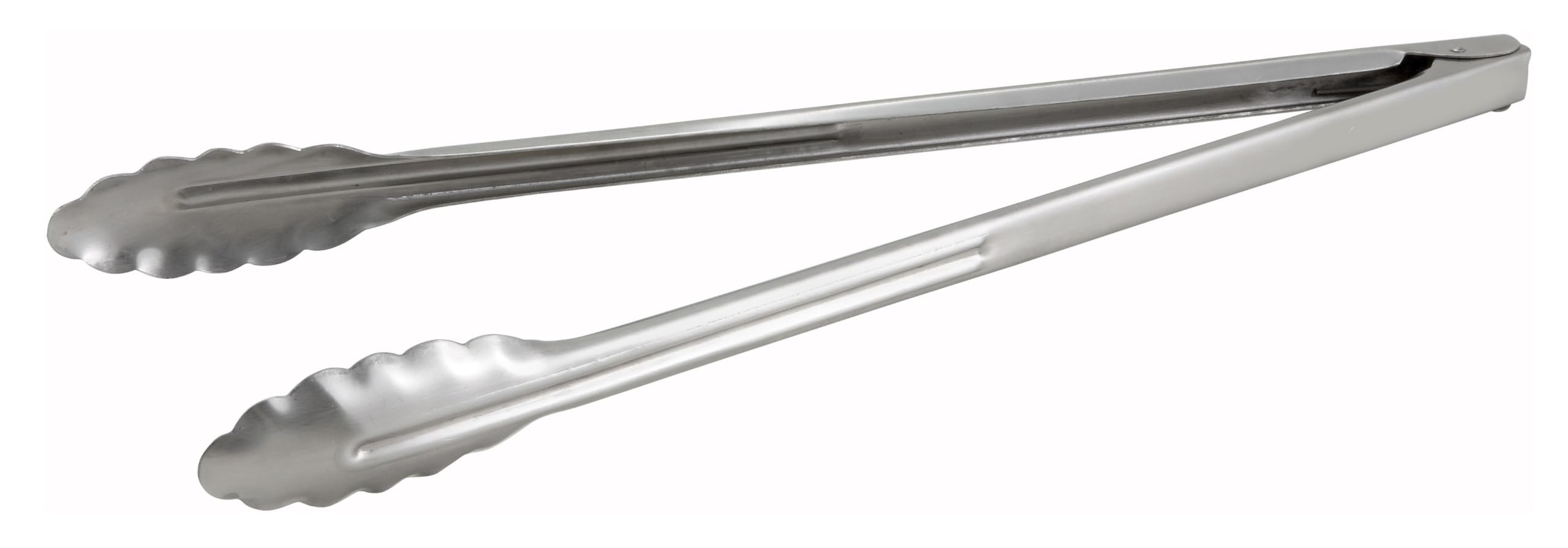 Photo 1 of Winco Coiled Spring Heavyweight Stainless Steel Utility Tong, 16-Inch