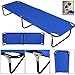United Family Shop Outdoor Folding Camping Cot – Portable Folding Camping Bed – Sleeping Hammock – 600D – Military Army Medical Hiking – Blue – Gift Yoga E-Bookthumb 1
