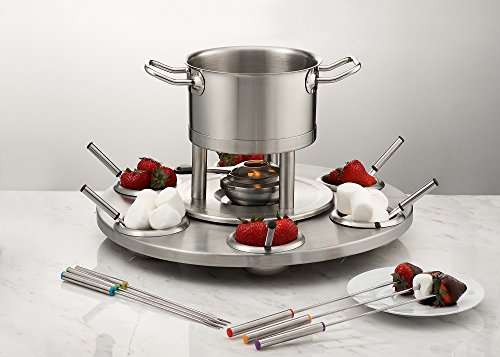 Sagler fondue set make your chocolate fondue or cheese fondue 13 piece set fondue pot