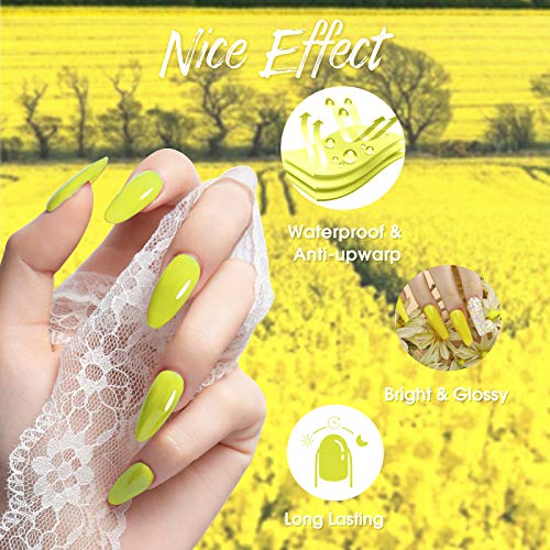 Rosalind Gel Nail Polish Kit 6PCS Neon Gel Polish Summer & Winter Gel Nail Polish Set Suitable Manicure Nail Art