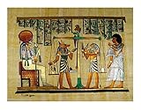 ANUBIS HORUS JUDGMENT ORIGINAL HAND PAINETD PAPYRUS 12